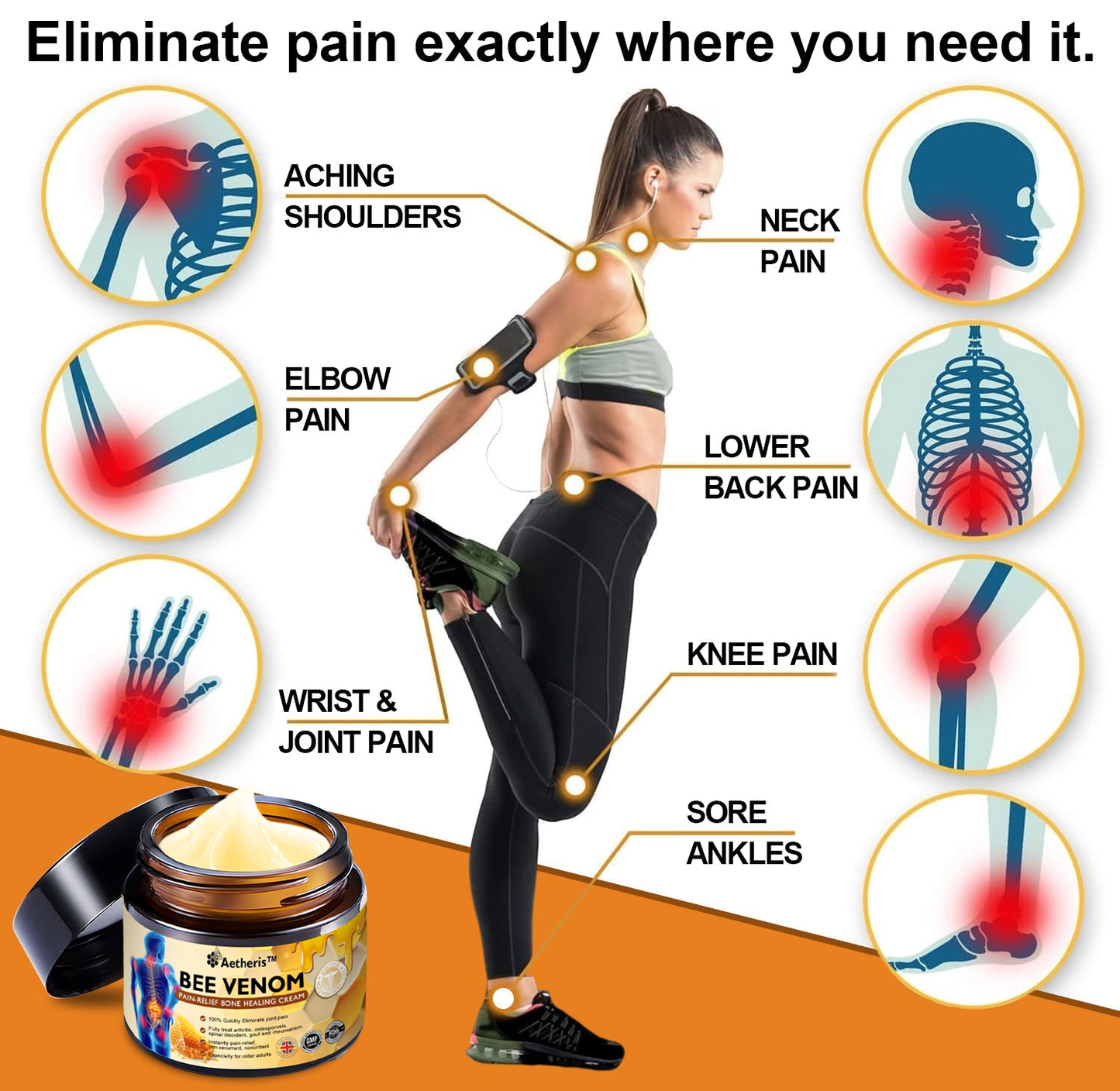 Aetheris⢠Bee-Venom Pain-Relief Bone Healing Cream (Especially for older adults &AAOS recommendsð§ââïž)ðð
