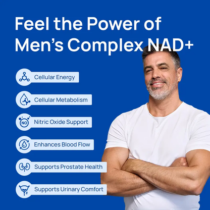Dr.Meloxin NAD+ Supplement for Men – With Liposomal-NAD+,CoQ10, L-Carnitine, L-Arginine, Maca & Ashwagandha – Energy, Circulation & Prostate Support – 60 Capsules