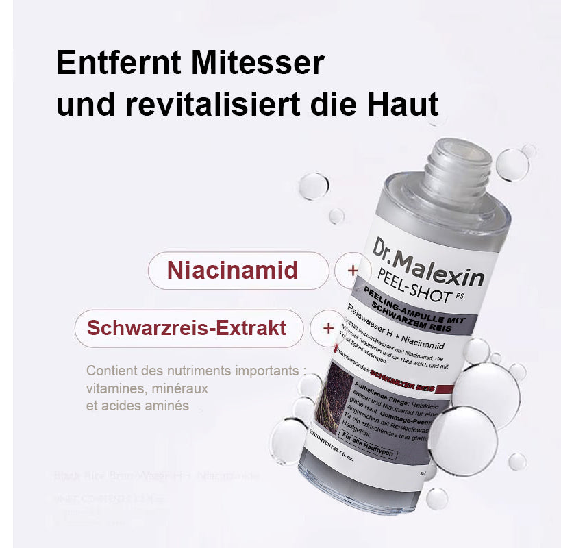 Dr.Malexin Peel-Shot Glow Rice Ampoule Duo - Seren zum Aufhellen, Peelen und Befeuchten🌾