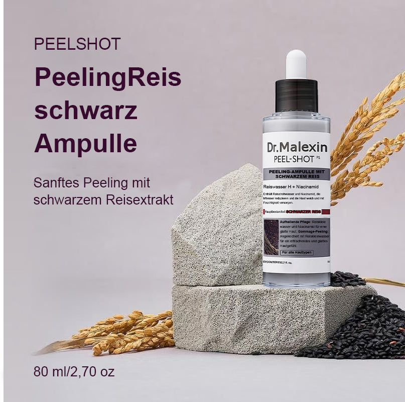 Dr.Malexin Peel-Shot Glow Rice Ampoule Duo - Seren zum Aufhellen, Peelen und Befeuchten🌾