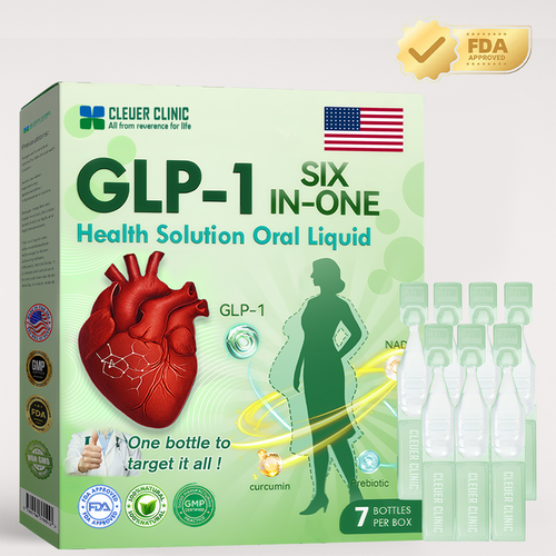 Clever Clinic+GLP-1 Max Cardiovascular Support Oral Solution Clinically-backed natural formula for heart function and blood pressure management Professional-grade • Complete transparency • FDA-registered facility