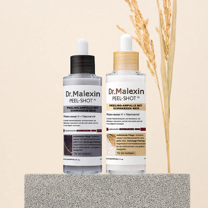Dr.Malexin Peel-Shot Glow Rice Ampoule Duo - Seren zum Aufhellen, Peelen und Befeuchten🌾