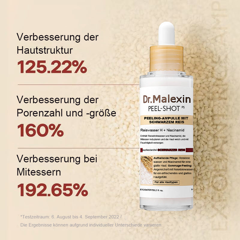 Dr.Malexin Peel-Shot Glow Rice Ampoule Duo - Seren zum Aufhellen, Peelen und Befeuchten🌾
