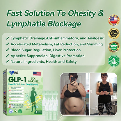 🇺🇸Official Store | Myo Clinic GLP-1 SIX-IN-ONE Health Solution Oral Liquid (Just once a day, visible changes in 7 days) For obesity, cardiovascular health, diabetes, sleep apnea, Gut Health, joint issues, and more