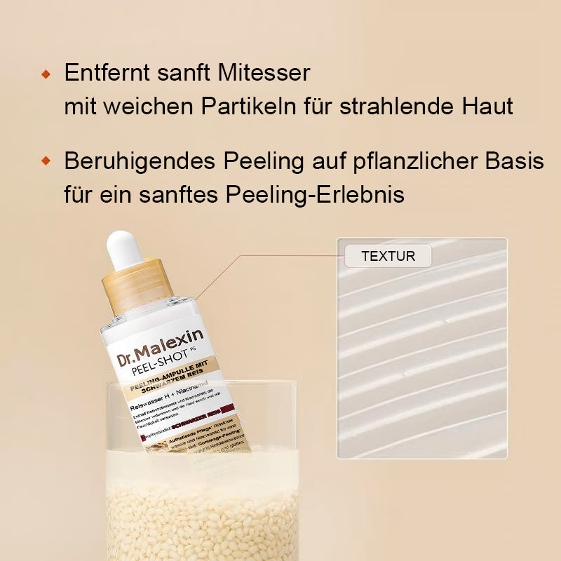 Dr.Malexin Peel-Shot Glow Rice Ampoule Duo - Seren zum Aufhellen, Peelen und Befeuchten🌾