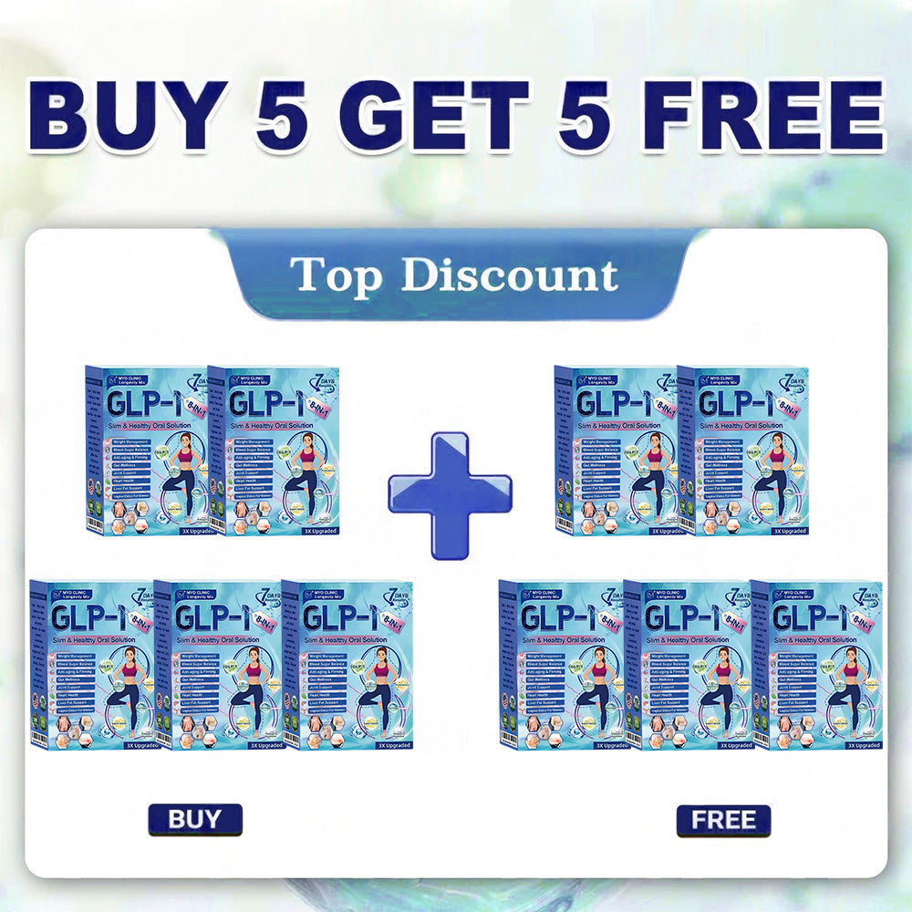 Official Store | Myo Clinic® Longevity GLP-1 8-in-1 Slim & Healthy Oral Solution(Once a day, visible results in 7 days) Supports obesity, cardiovascular health, diabetes, sleep apnea, gut health, joint issues, while also firming the skin