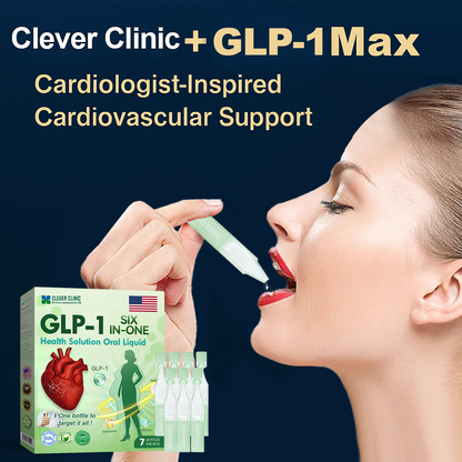 Clever Clinic+GLP-1 Max Cardiovascular Support Oral Solution Clinically-backed natural formula for heart function and blood pressure management Professional-grade • Complete transparency • FDA-registered facility