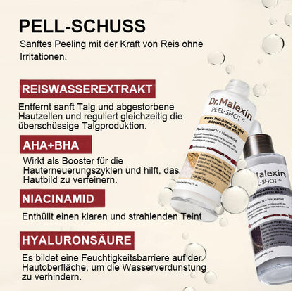 Dr.Malexin Peel-Shot Glow Rice Ampoule Duo - Seren zum Aufhellen, Peelen und Befeuchten🌾