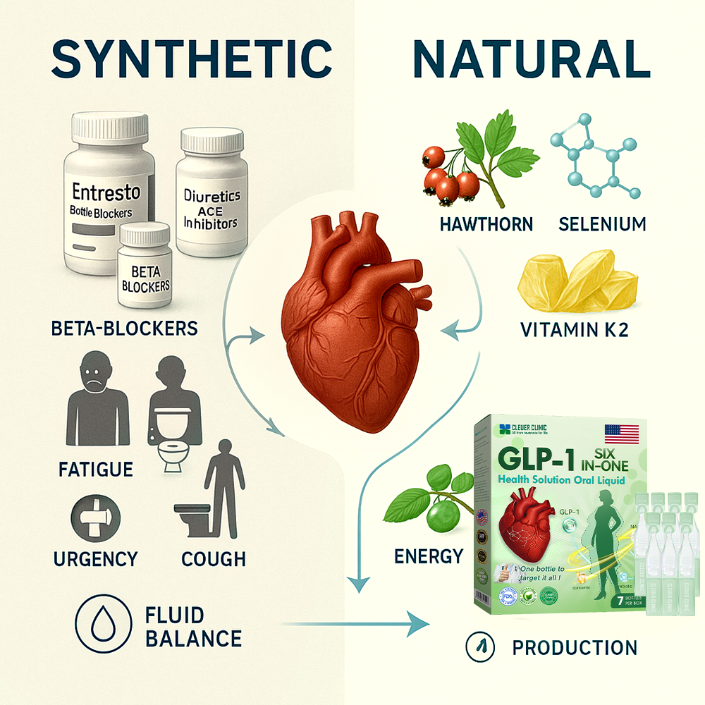 Clever Clinic+GLP-1 Max Cardiovascular Support Oral Solution Clinically-backed natural formula for heart function and blood pressure management Professional-grade • Complete transparency • FDA-registered facility