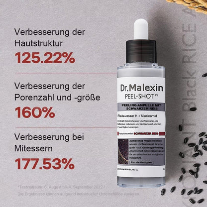 Dr.Malexin Peel-Shot Glow Rice Ampoule Duo - Seren zum Aufhellen, Peelen und Befeuchten🌾