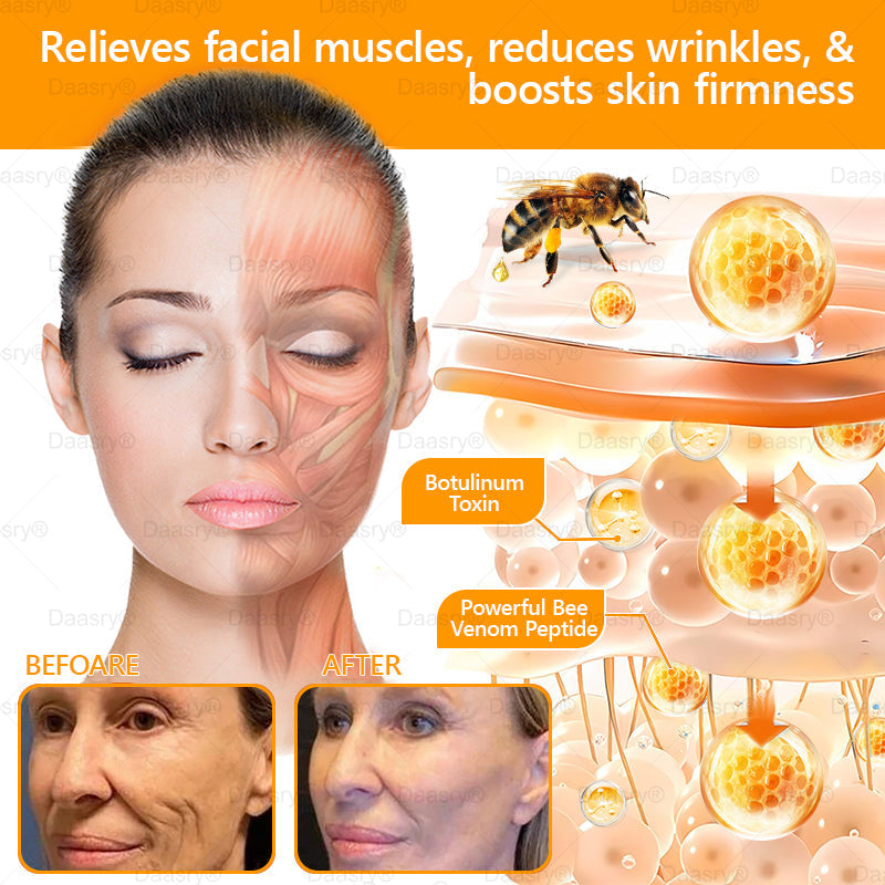 🔥 🗽Made & Shipped from USA | Clinically Proven: Daasry® Bee Venom Treatment Cream with bee venom peptides, botulinum toxin, hyaluronic acid, and collagen💧. Targets wrinkles, fine lines, sagging, stretch marks, dark spots—firming, lifting and more